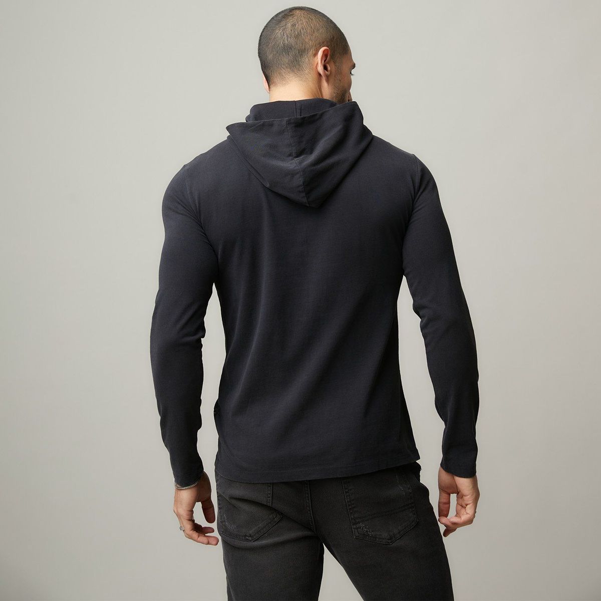 MOSSIMO - Camiseta Hombre Manga larga de Algodón Mossimo