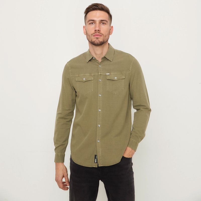 MOSSIMO - Camisa Hombre Manga larga Regular Mossimo
