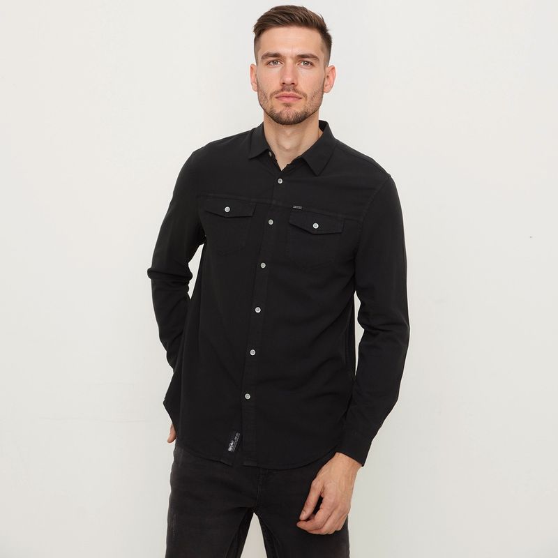 MOSSIMO - Camisa Hombre Manga larga Regular Mossimo