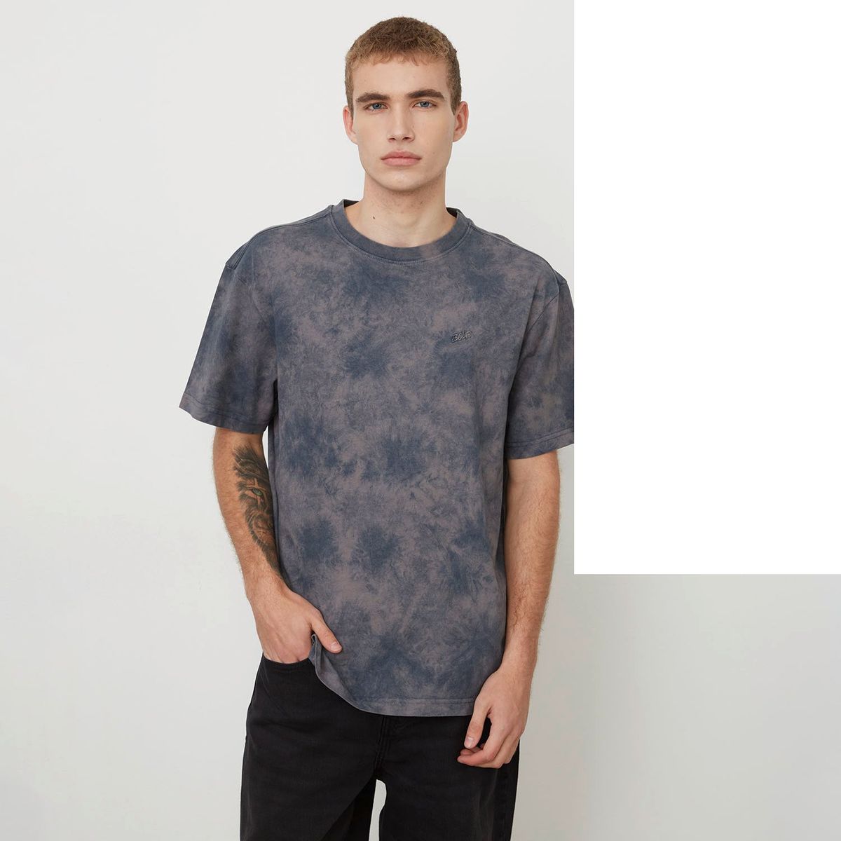 BEARCLIFF - Camiseta Hombre Manga corta con Estampado de Algodón Bearcliff