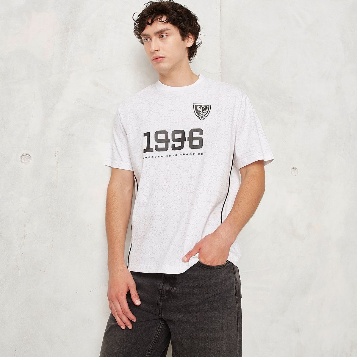 BEARCLIFF - Camiseta Hombre Manga corta con Estampado de Algodón Bearcliff