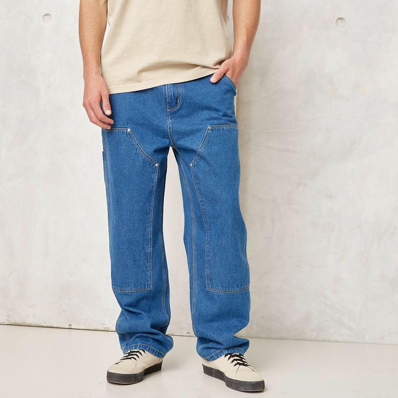 BEARCLIFF - Jean 5 Bolsillos Hombre Baggy de Algodón Bearcliff