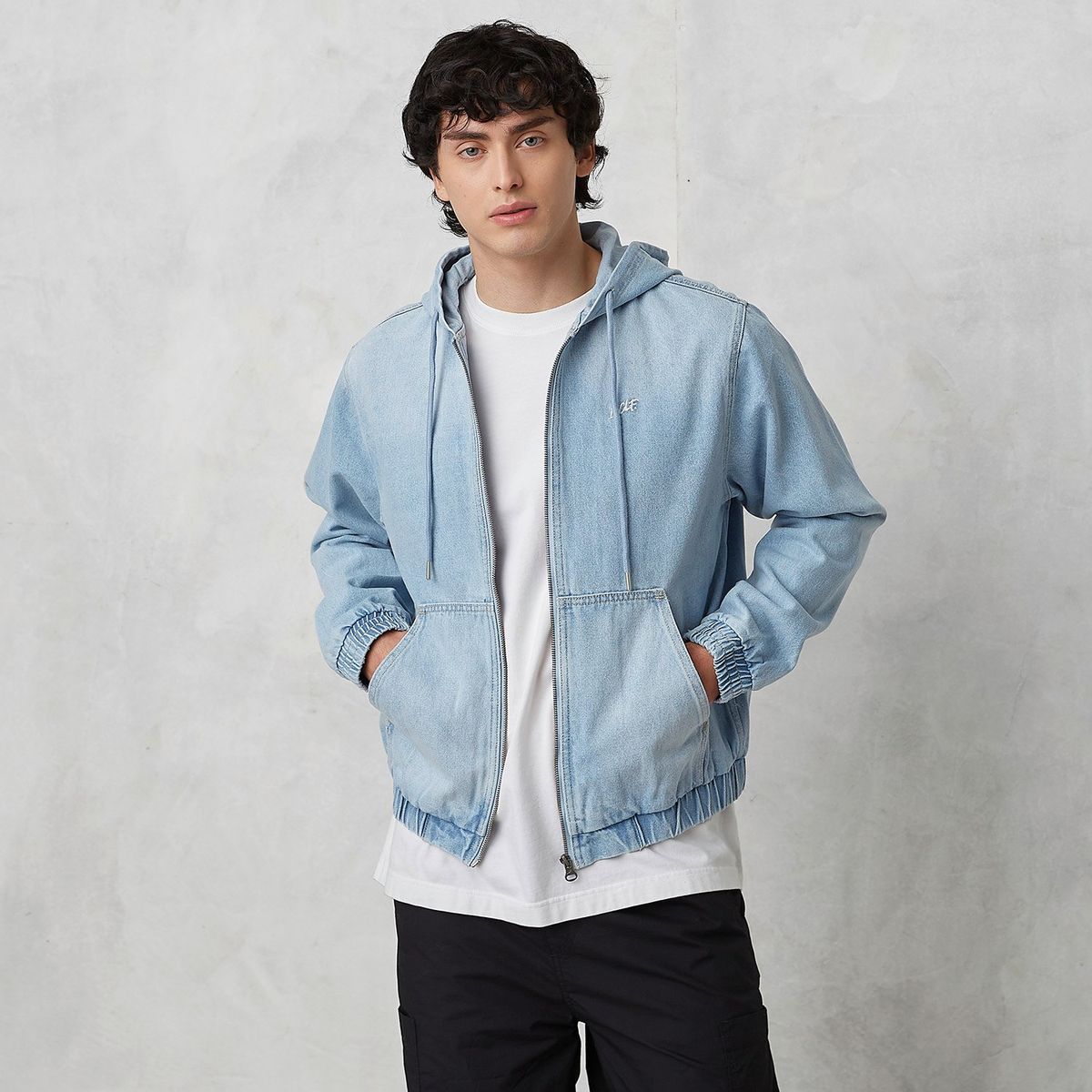 BEARCLIFF - Chaqueta de jean Hombre de Algodón Bearcliff