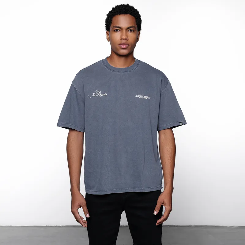 DENIMLAB - Camiseta Hombre Manga corta con Estampado de Algodón Denimlab