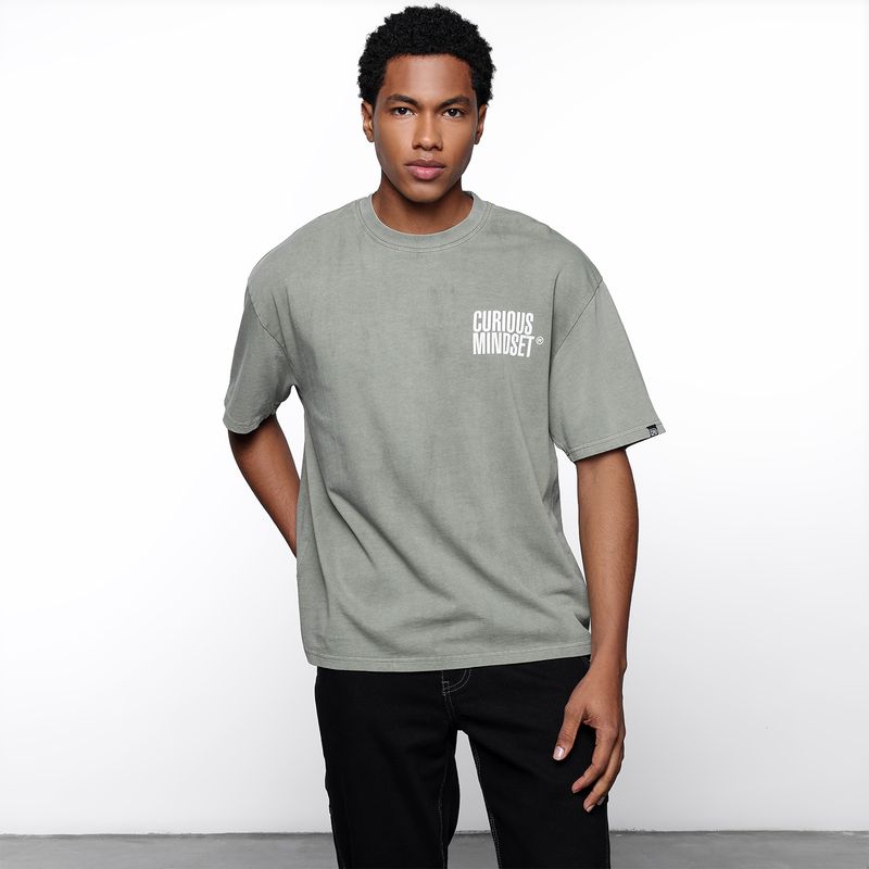 DENIMLAB - Camiseta Hombre Manga corta con Estampado de Algodón Denimlab