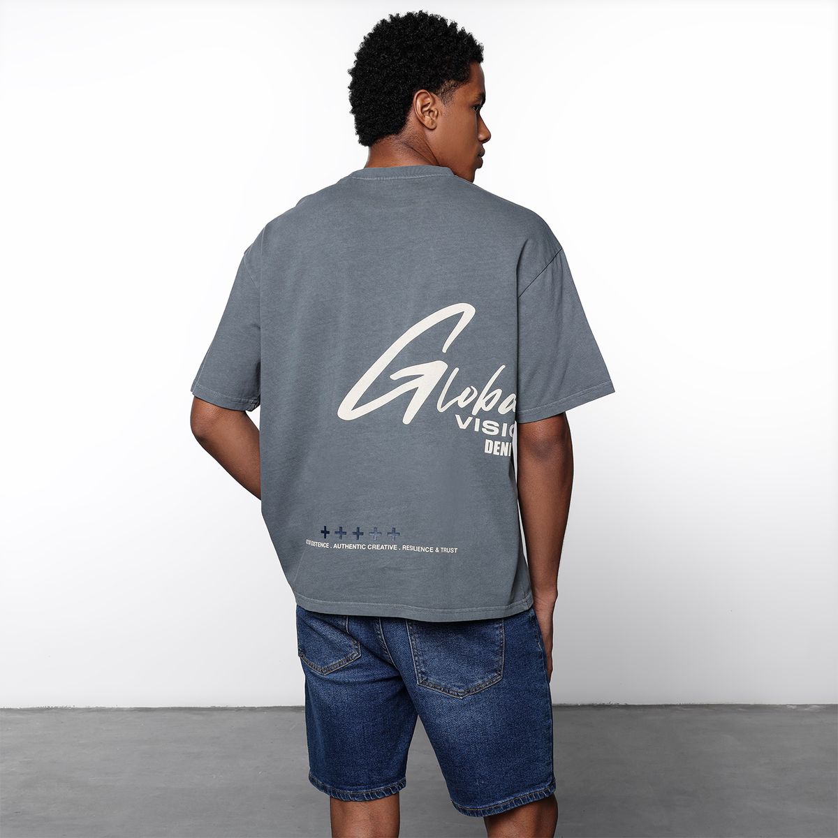 DENIMLAB - Camiseta Hombre Manga corta con Estampado de Algodón Denimlab