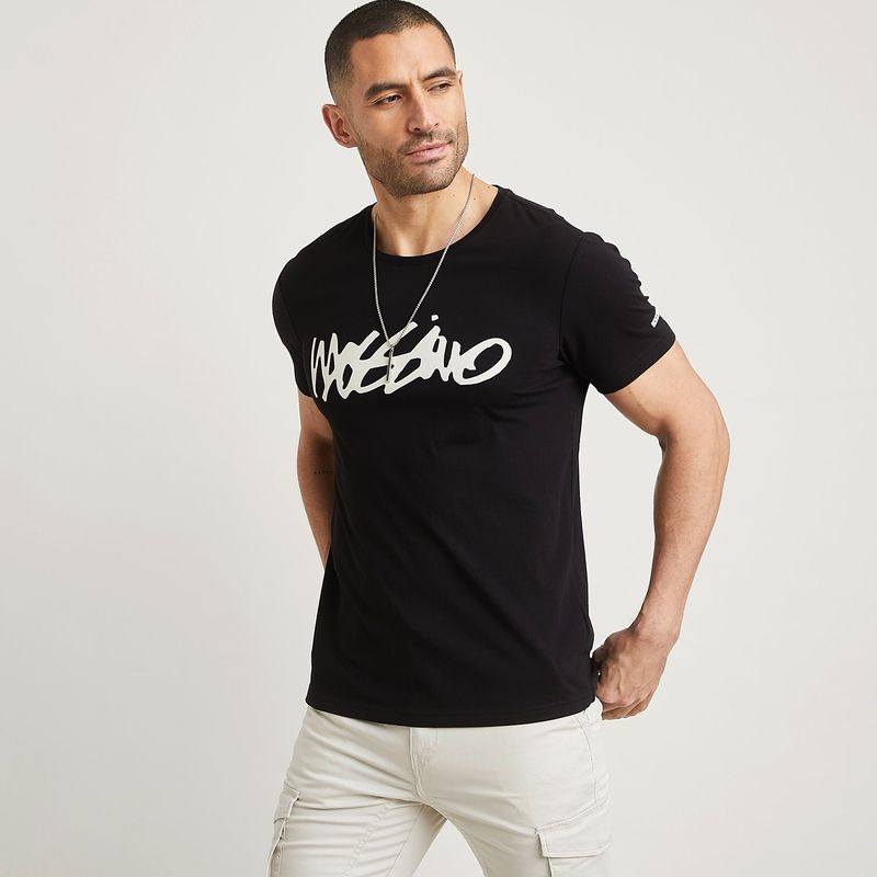 MOSSIMO - Camiseta Hombre Manga corta con Logo de Algodón Mossimo