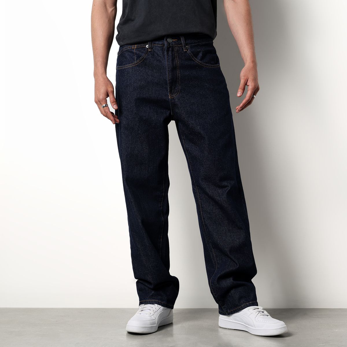 DENIMLAB - Jean 5 Bolsillos Hombre Baggy de Algodón Denimlab