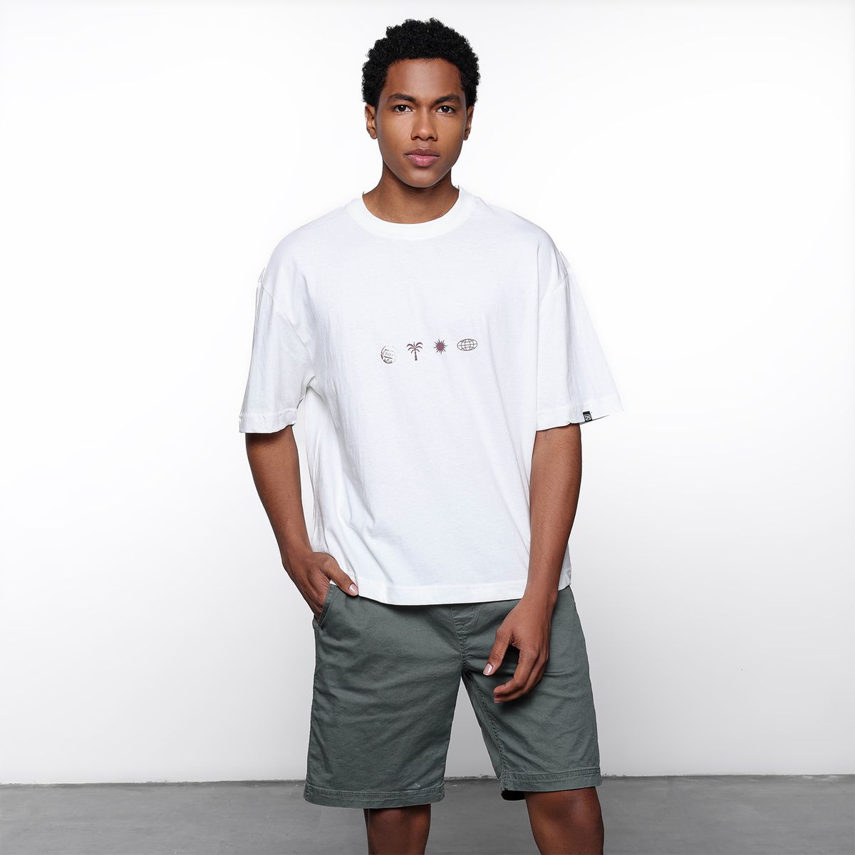 DENIMLAB - Camiseta Hombre Manga corta con Estampado de Algodón Denimlab