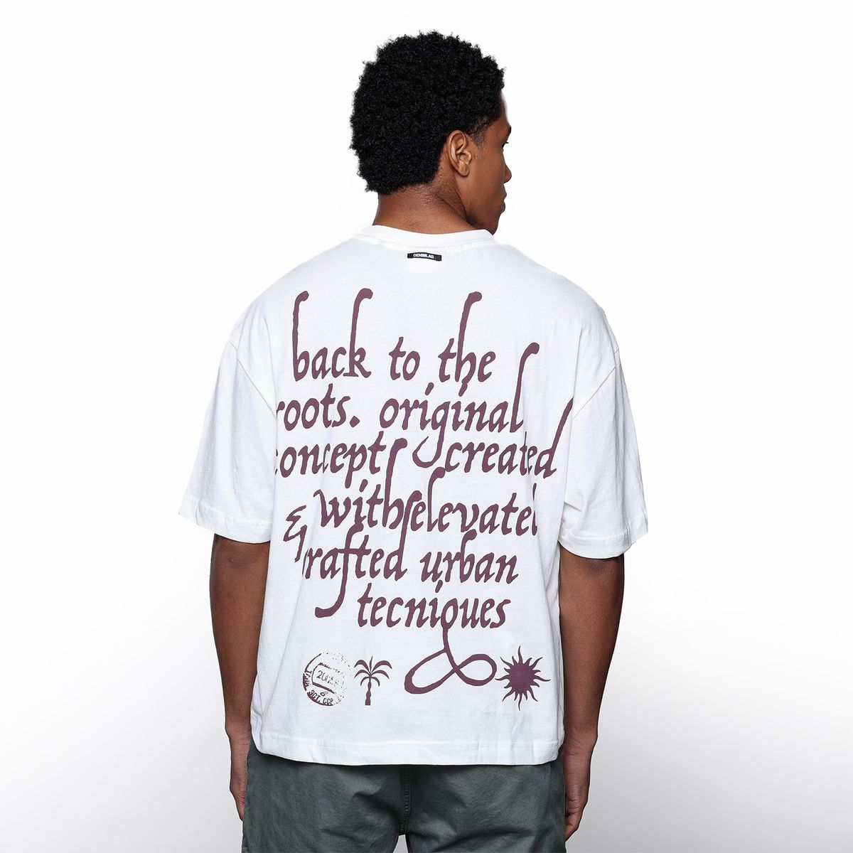 DENIMLAB - Camiseta Hombre Manga corta con Estampado de Algodón Denimlab