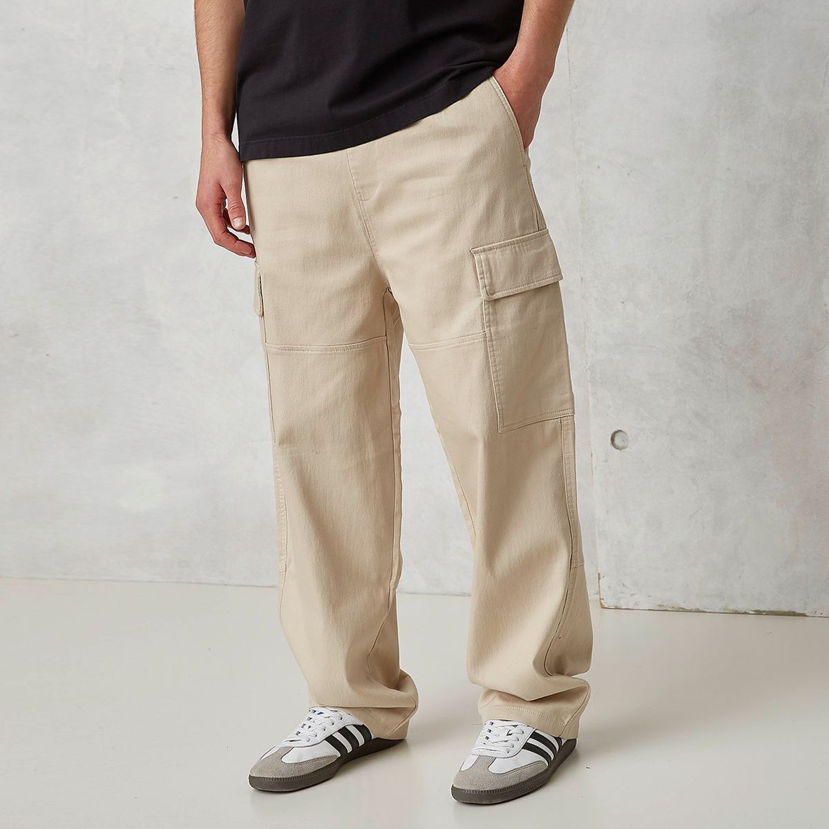 BEARCLIFF - Pantalón cargo Hombre Baggy de Algodón Bearcliff