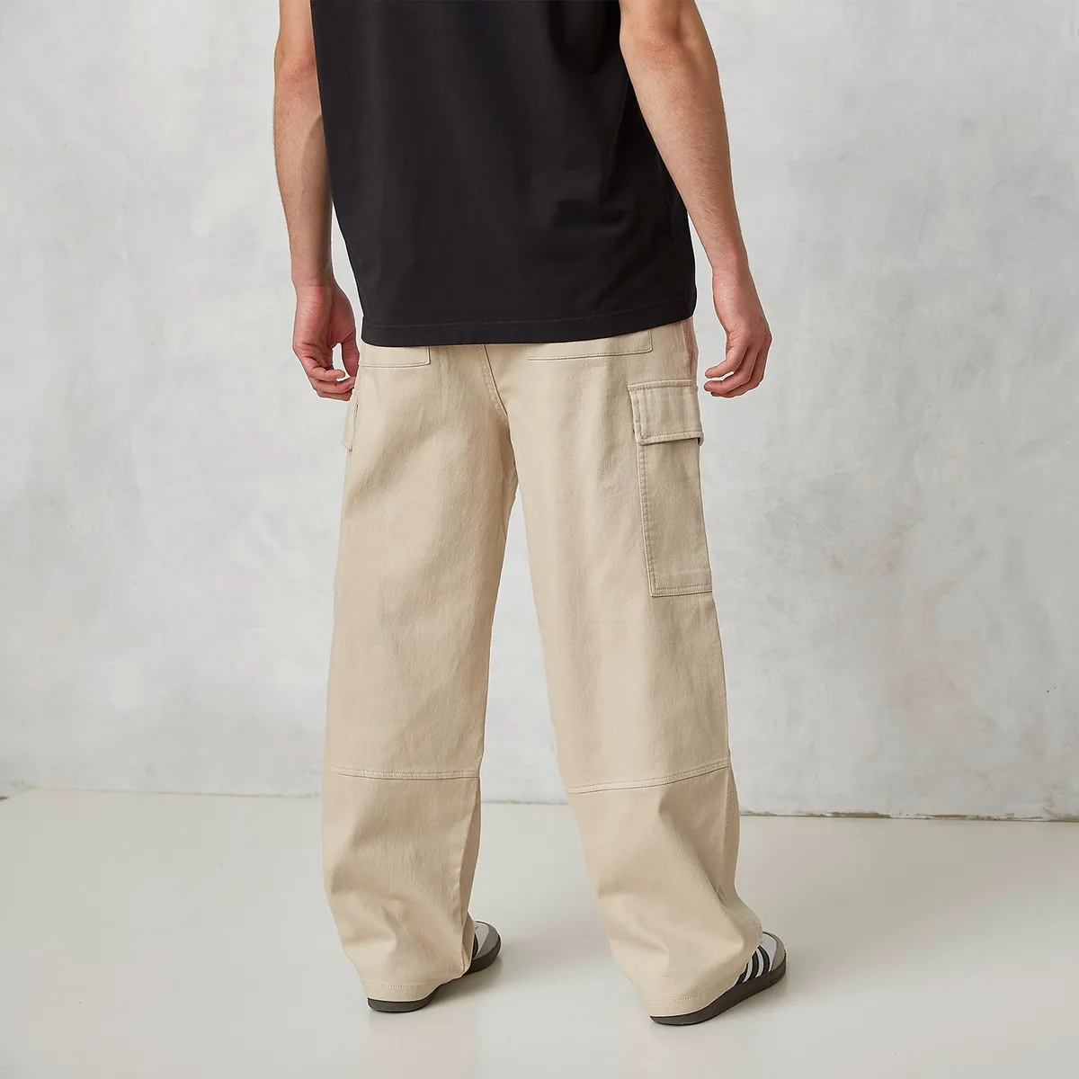 BEARCLIFF - Pantalón cargo Hombre Baggy de Algodón Bearcliff