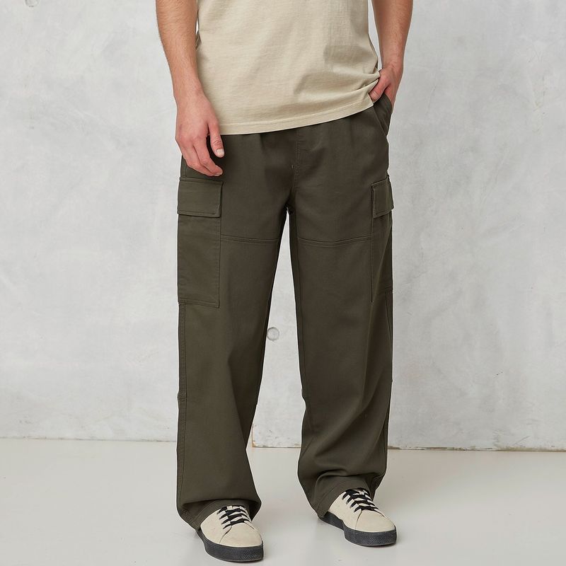 BEARCLIFF - Pantalón cargo Hombre Baggy de Algodón Bearcliff