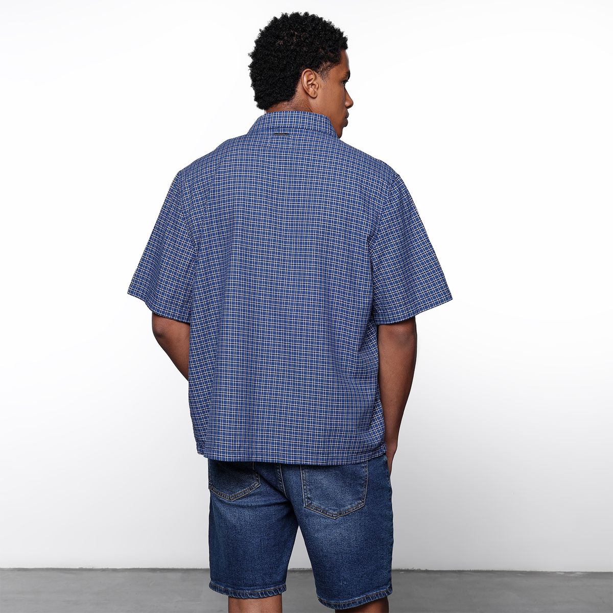 DENIMLAB - Camisa Hombre Manga corta Recto de Algodón Denimlab