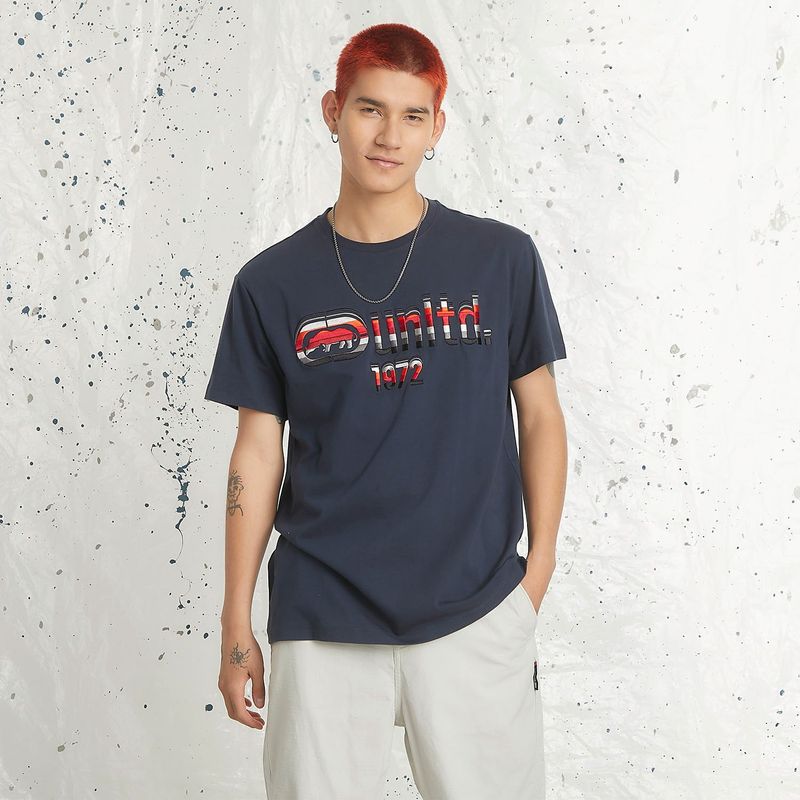 ECKO - Camiseta Hombre Manga corta con Logo de Algodón Ecko