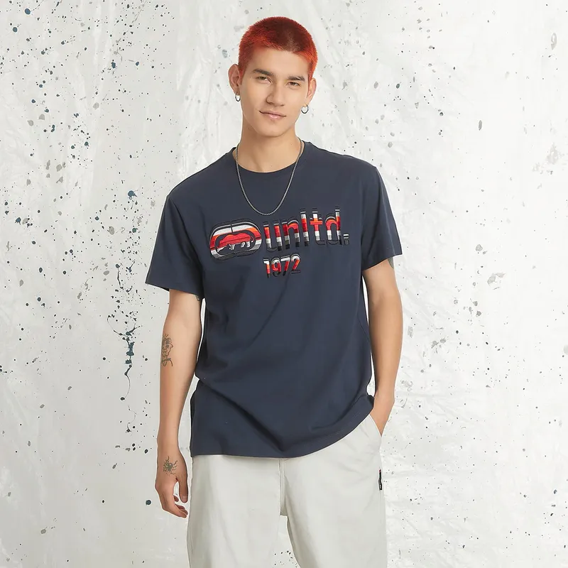 ECKO - Camiseta Hombre Manga corta con Logo de Algodón Ecko