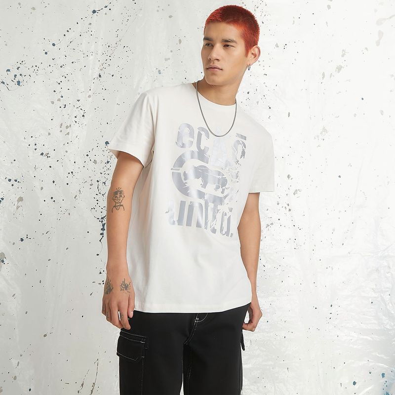 ECKO - Camiseta Hombre Manga corta con Logo de Algodón Ecko