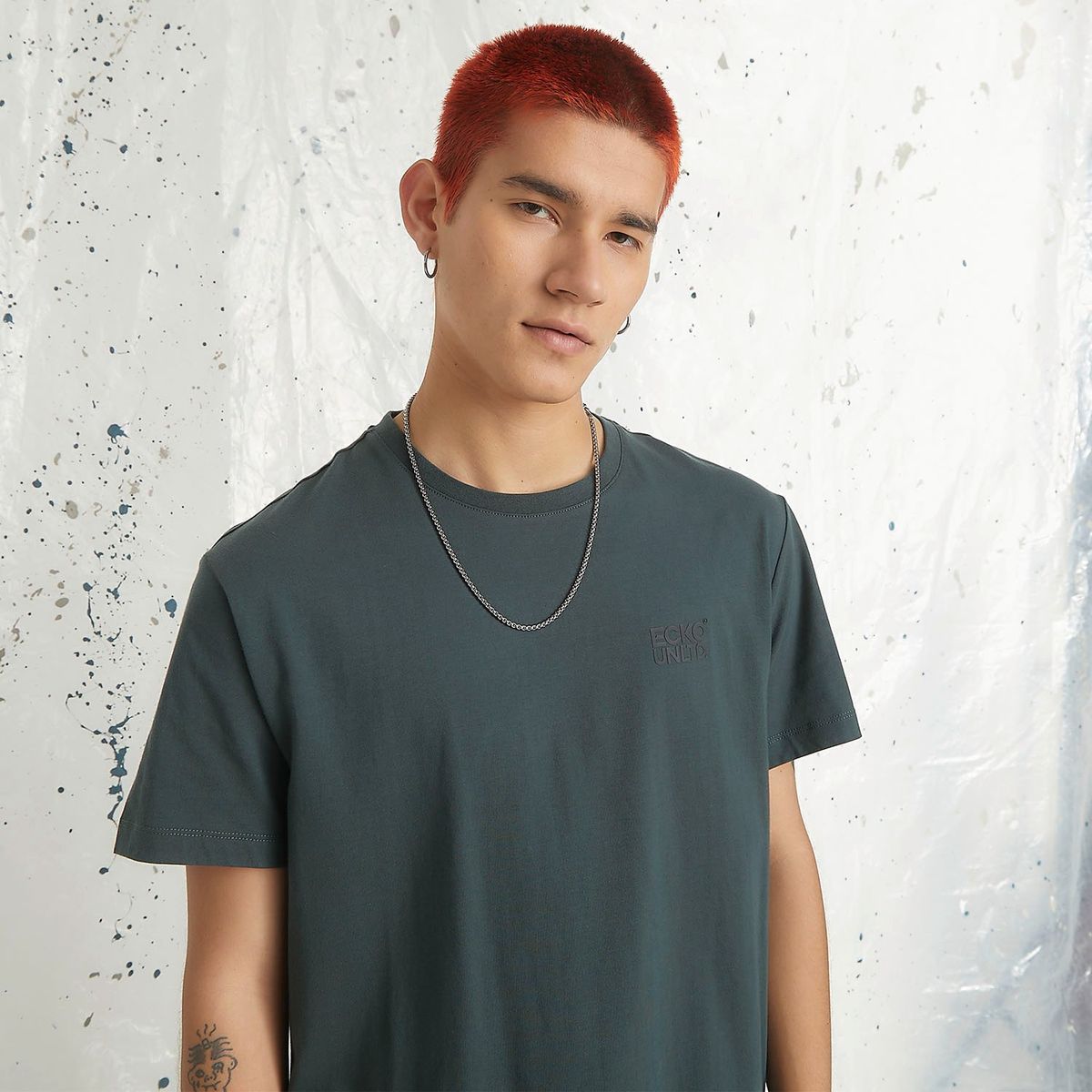 ECKO - Camiseta Hombre Manga corta con Logo de Algodón Ecko