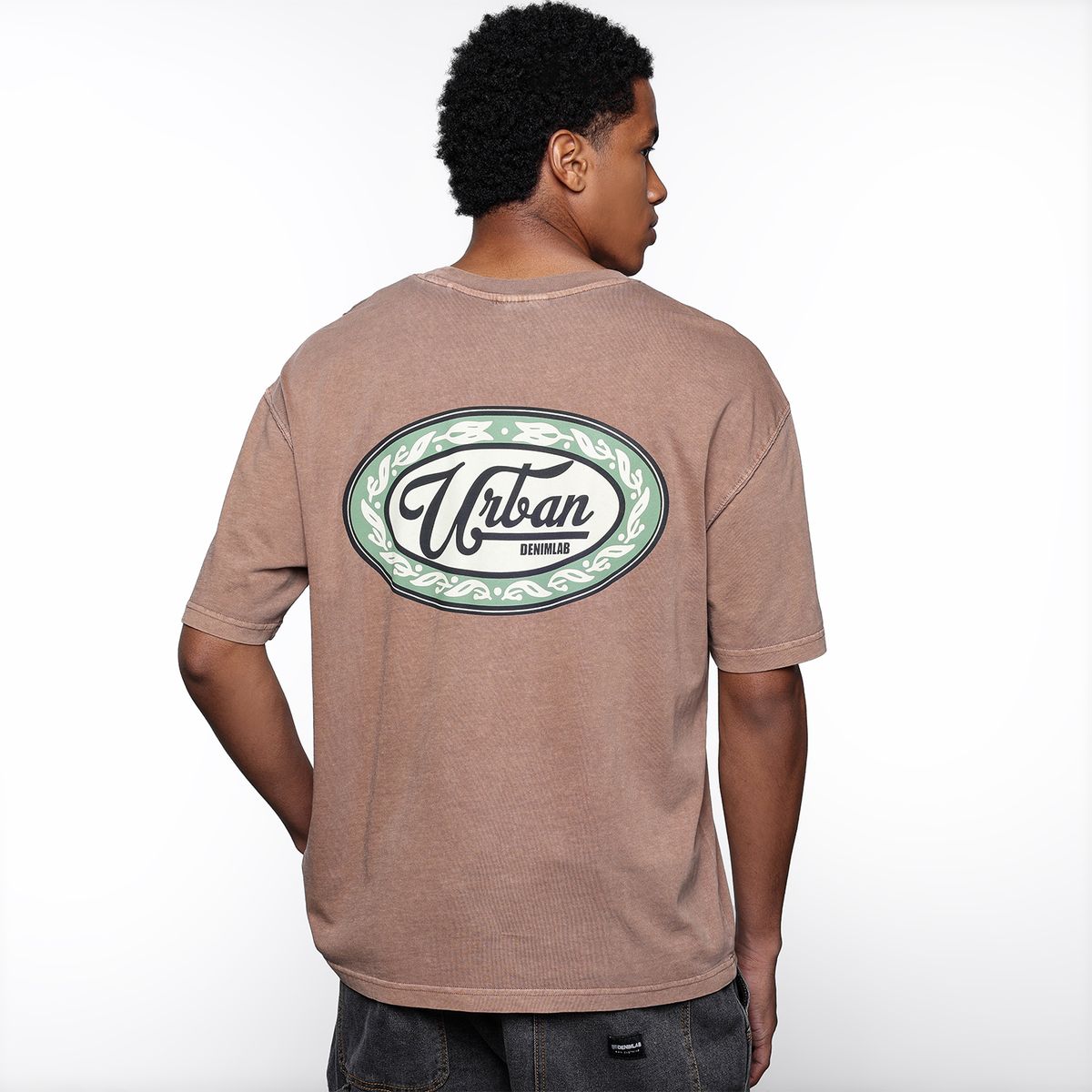 DENIMLAB - Camiseta Hombre Manga corta con Estampado de Algodón Denimlab