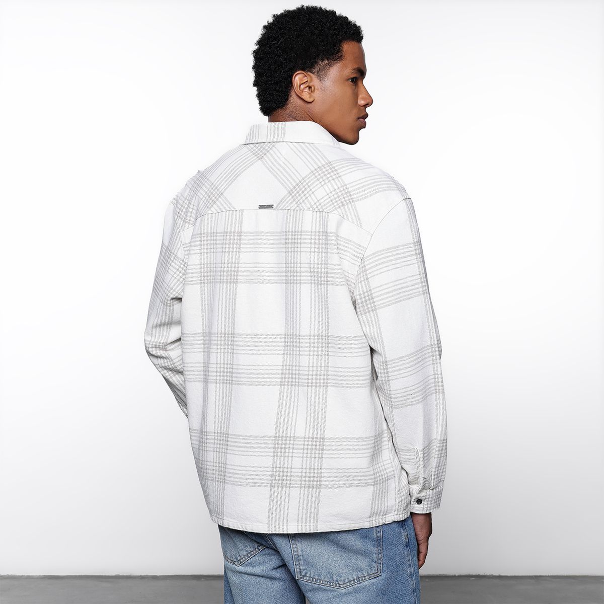 DENIMLAB - Camisa Hombre de Cuadros Manga larga Recto de Algodón Denimlab