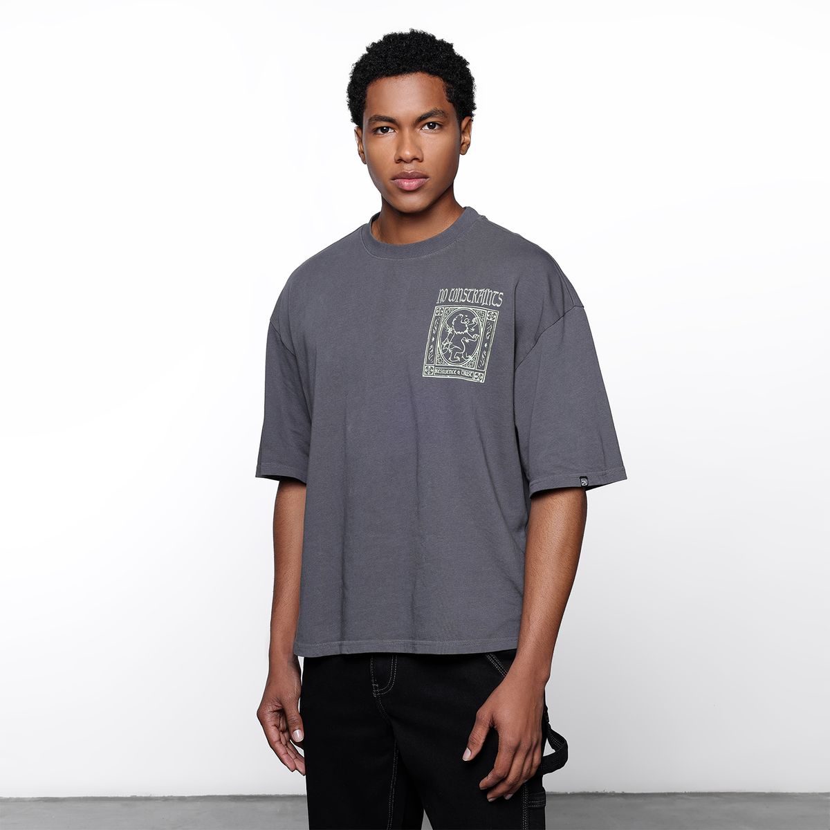 DENIMLAB - Camiseta Hombre Manga corta con Estampado de Algodón Denimlab