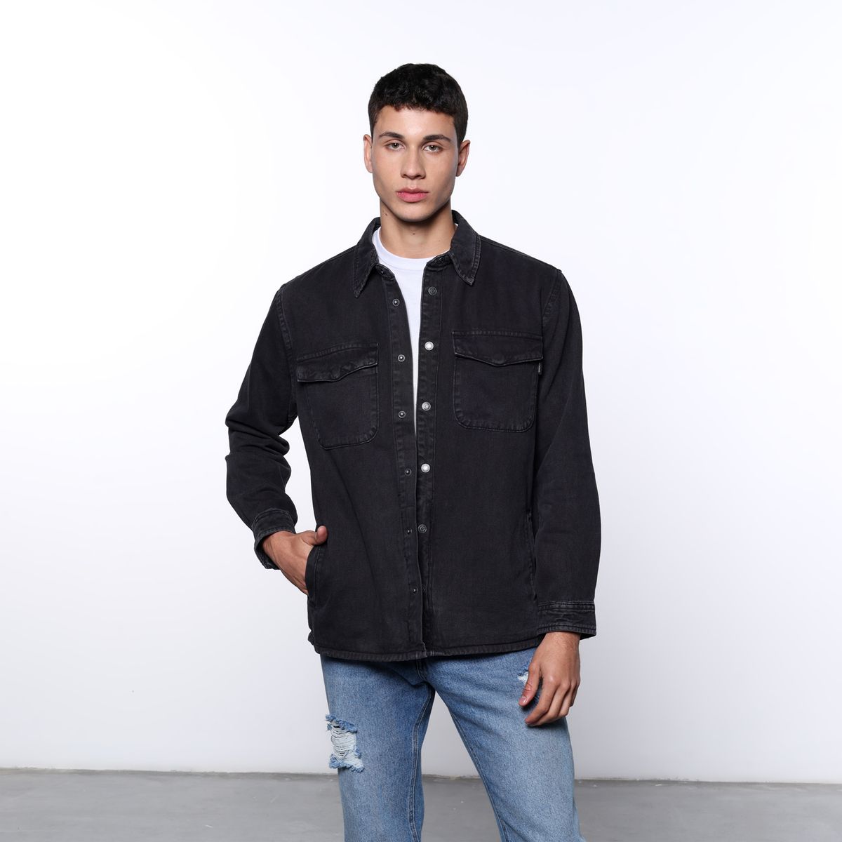 DENIMLAB - Chaqueta de jean Hombre de Algodón Denimlab