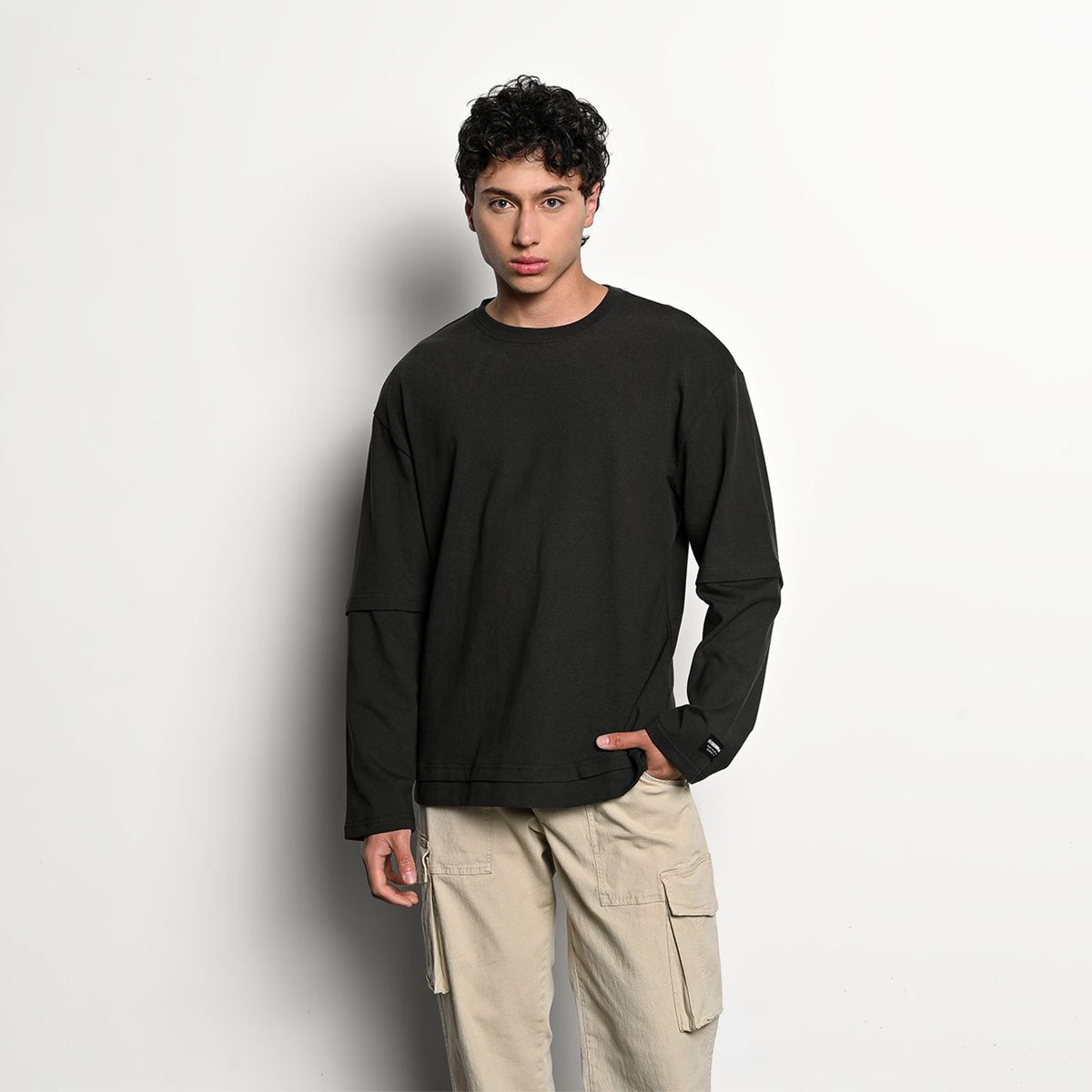 DENIMLAB - Camiseta Hombre Manga larga de Algodón Denimlab