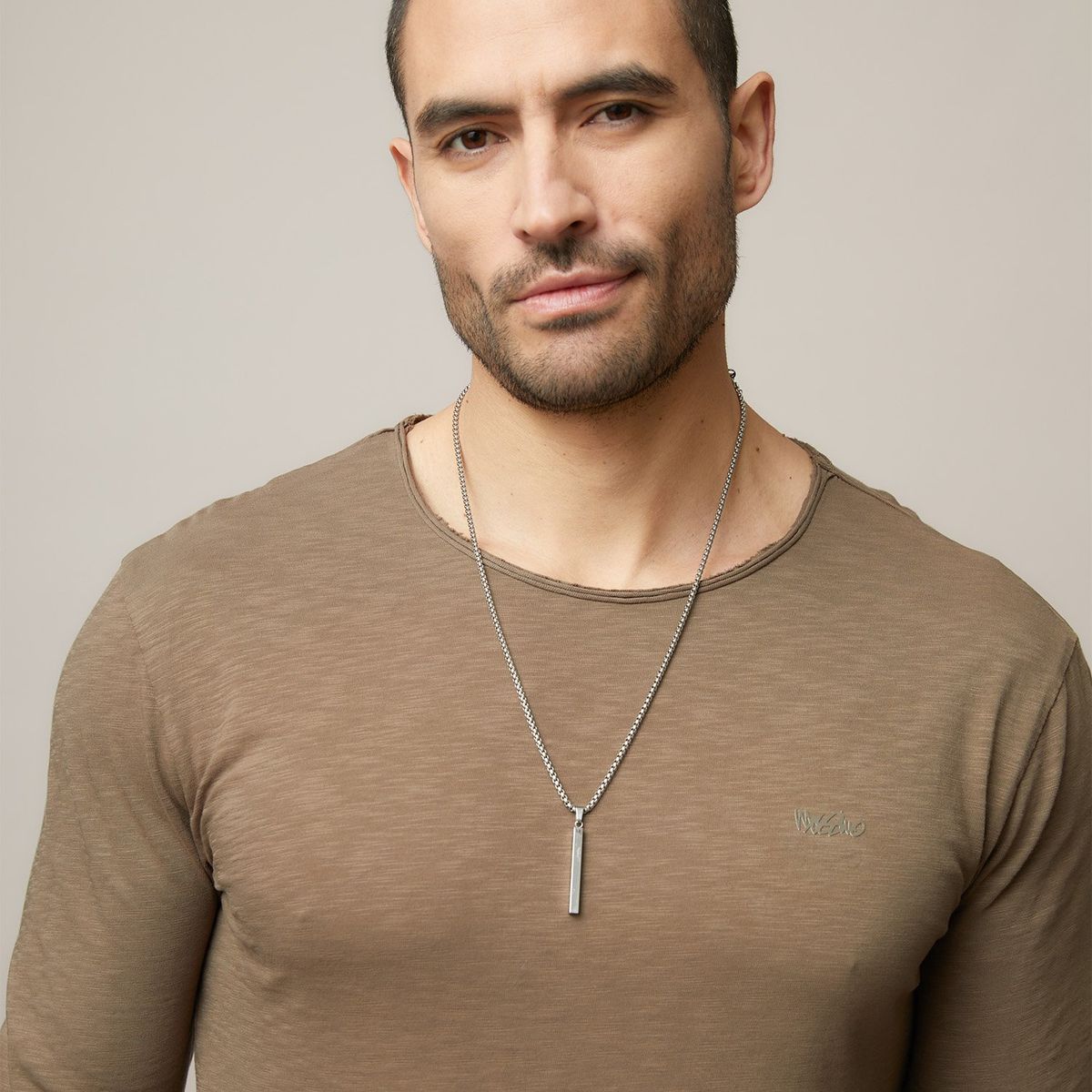 MOSSIMO - Camiseta Hombre Manga larga de Algodón Mossimo