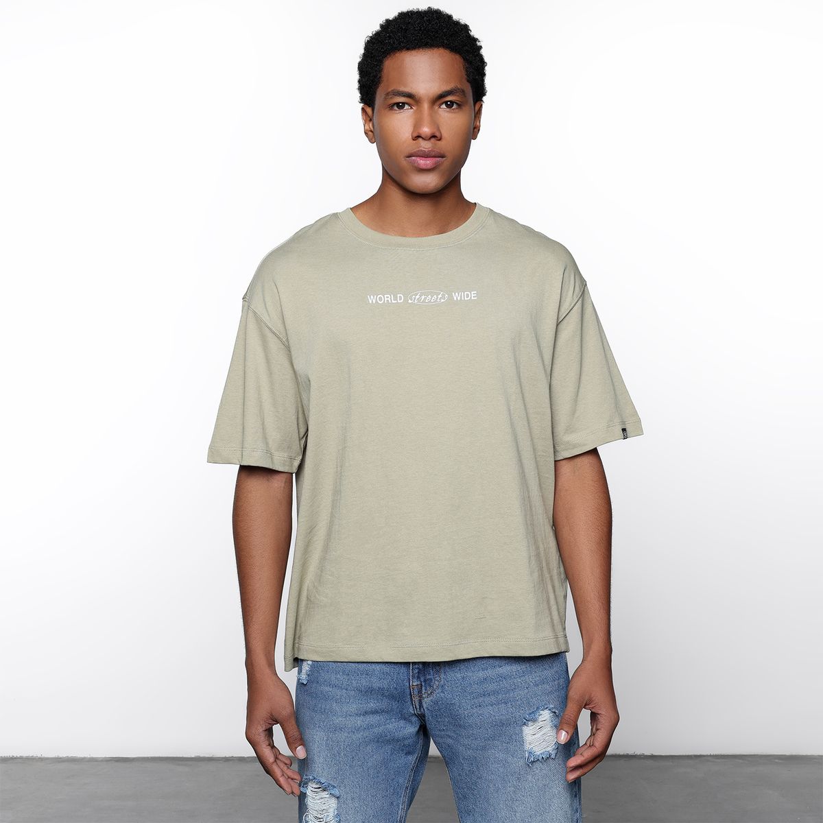 DENIMLAB - Camiseta Hombre Manga corta con Estampado de Algodón Denimlab