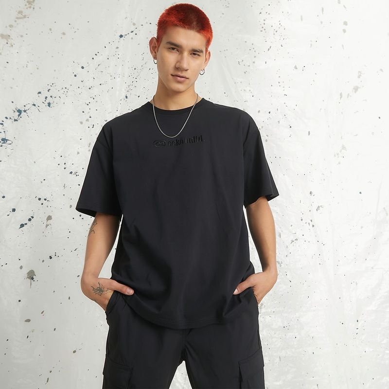ECKO - Camiseta Hombre Manga corta con Logo de Algodón Ecko