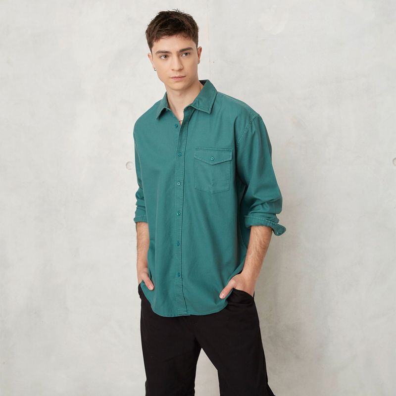 Camisa Hombre Manga larga Recto de Algodón Bearcliff BEARCLIFF