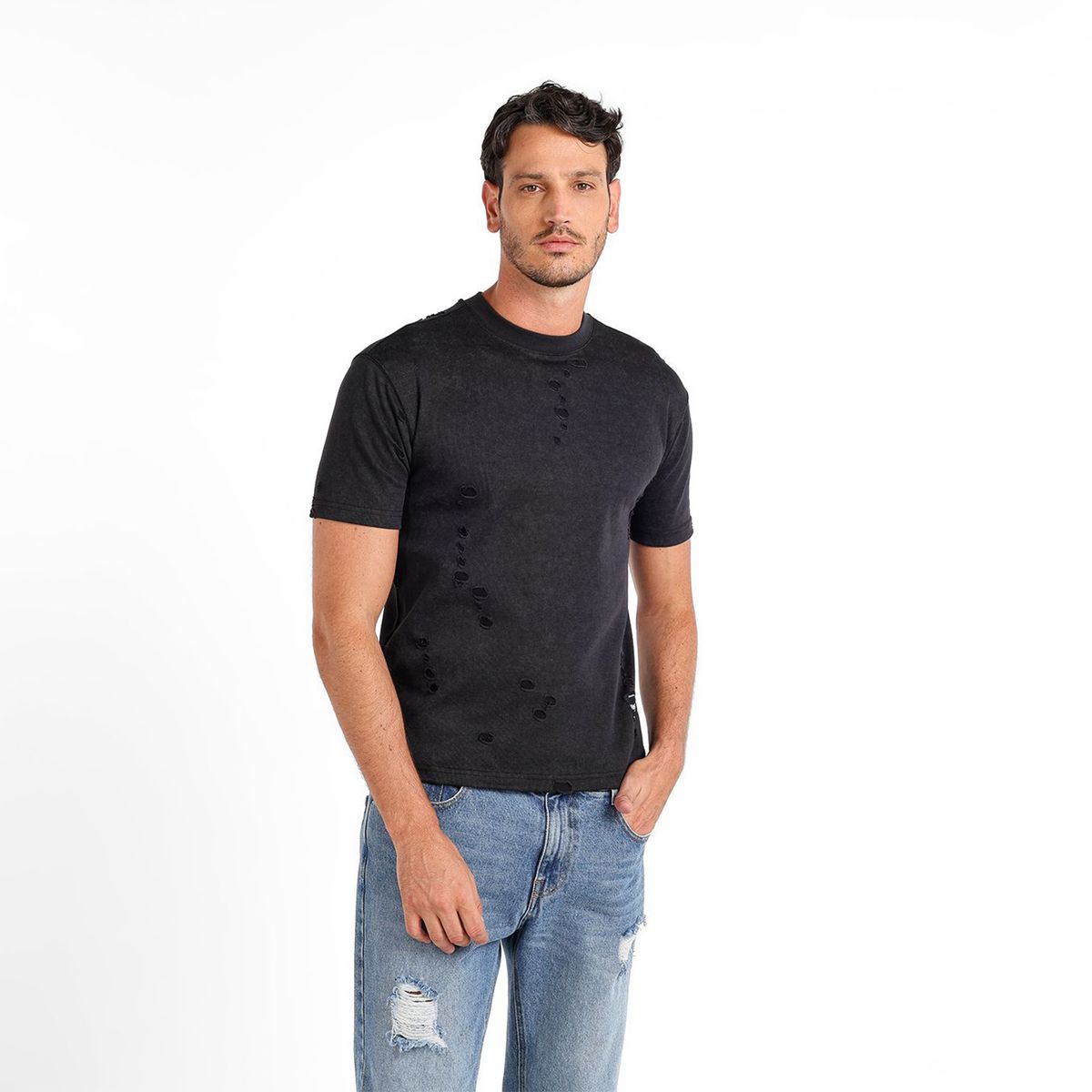 MOSSIMO - Camiseta Hombre Manga corta de Algodón Mossimo