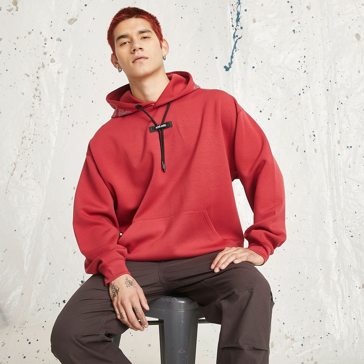 ECKO - Hoodie Hombre con Logo Ecko