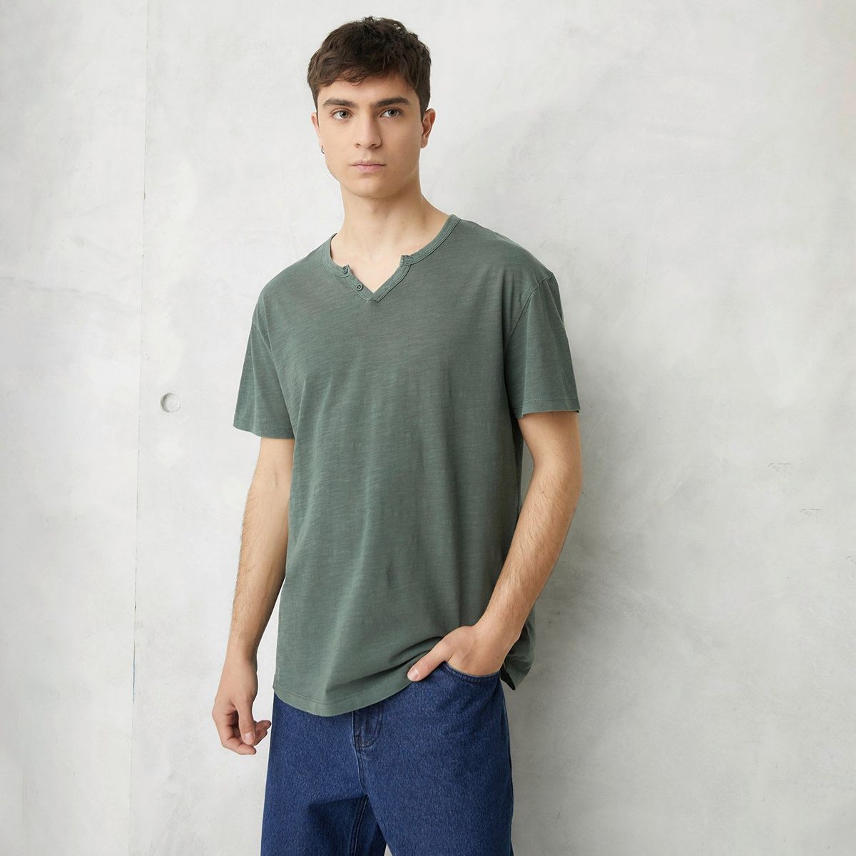 BEARCLIFF - Camiseta Hombre Manga corta Oversized fit de Algodón Bearcliff