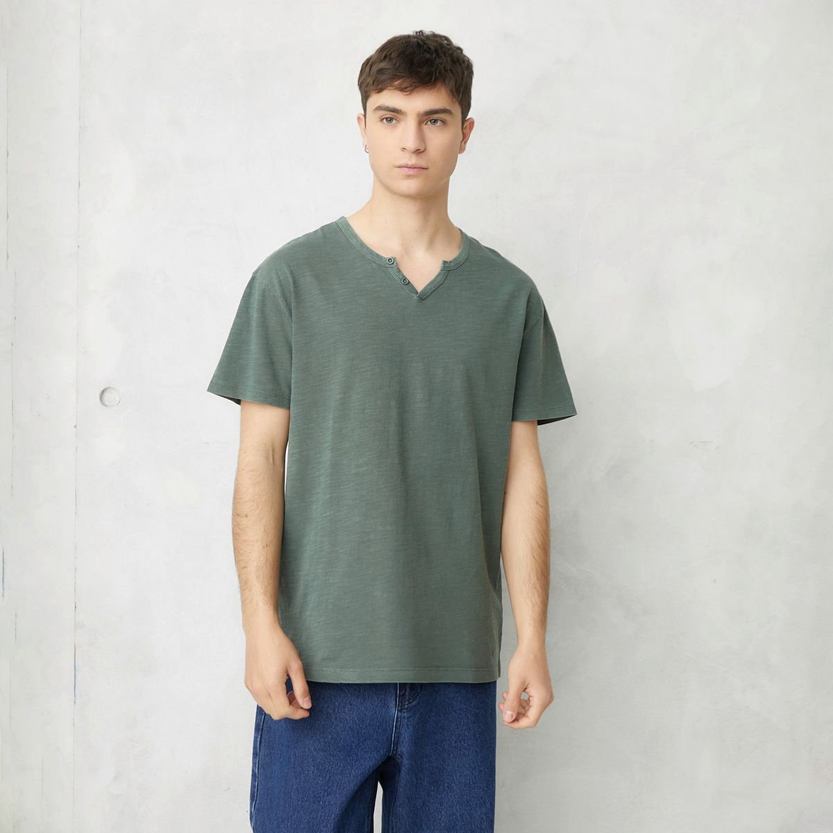 BEARCLIFF - Camiseta Hombre Manga corta Oversized fit de Algodón Bearcliff
