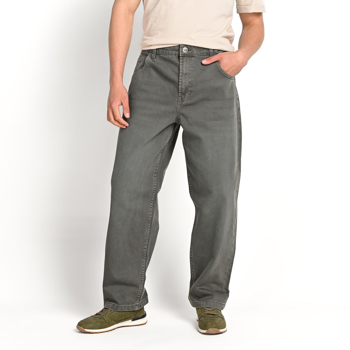 BEARCLIFF - Jean 5 Bolsillos Hombre Baggy de Algodón Bearcliff