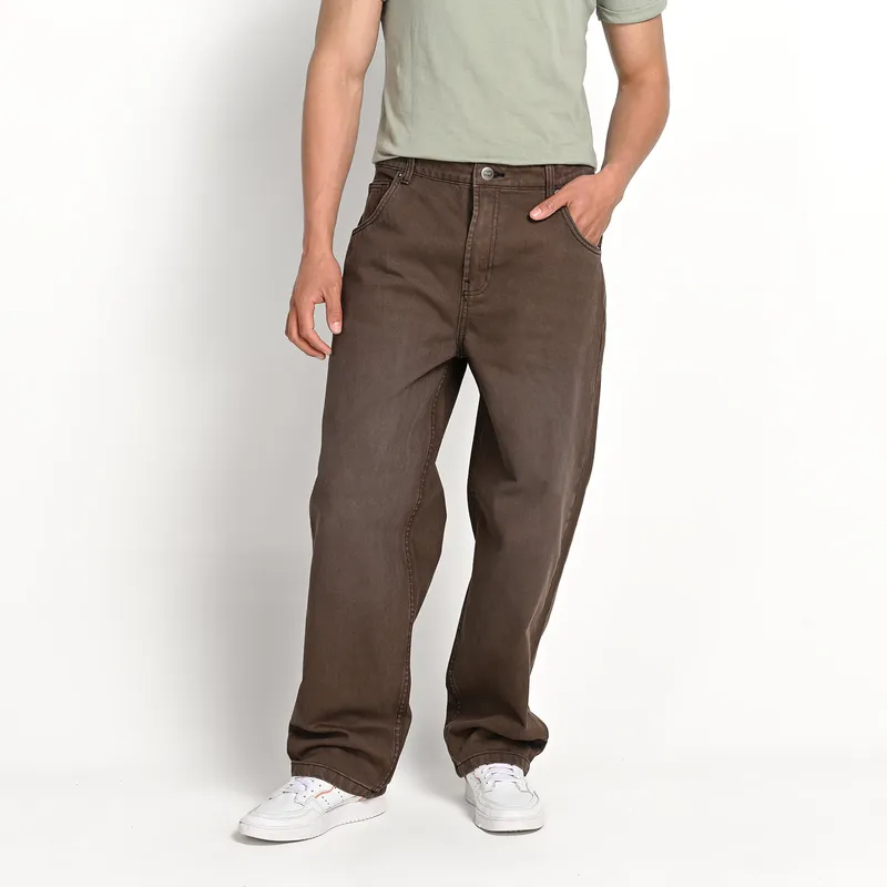 BEARCLIFF - Jean 5 Bolsillos Hombre Baggy de Algodón Bearcliff