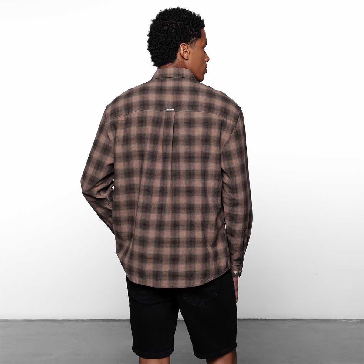 DENIMLAB - Camisa Hombre de Cuadros Manga larga Recto de Algodón Denimlab