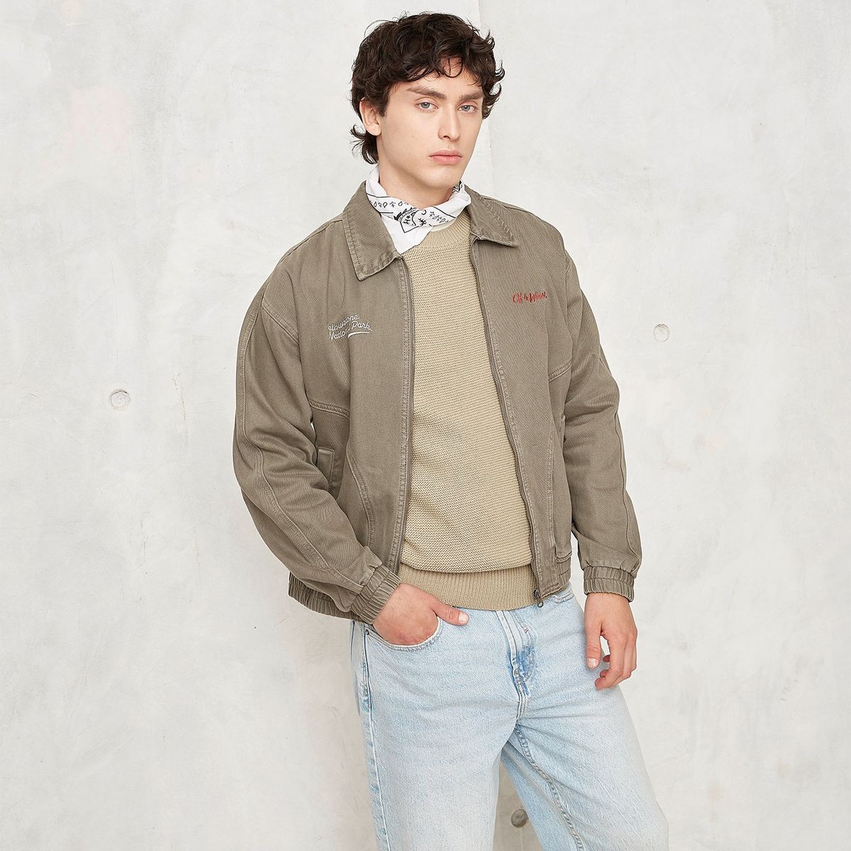 BEARCLIFF - Chaqueta de jean Hombre de Algodón Bearcliff