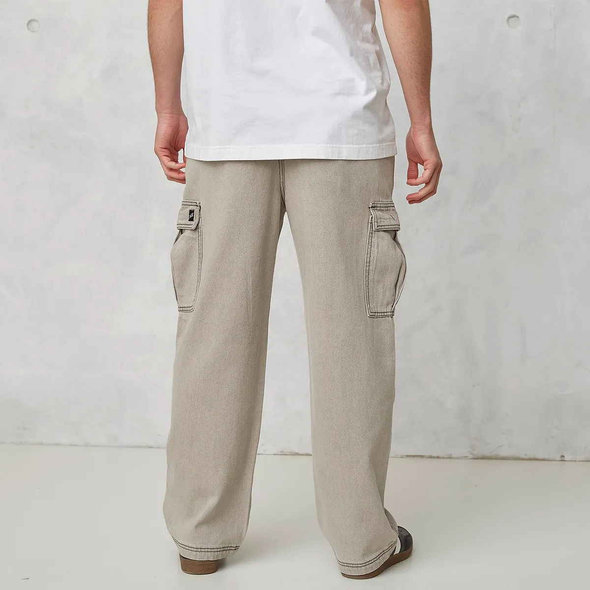 BEARCLIFF - Jean Cargo Hombre Baggy de Algodón Bearcliff