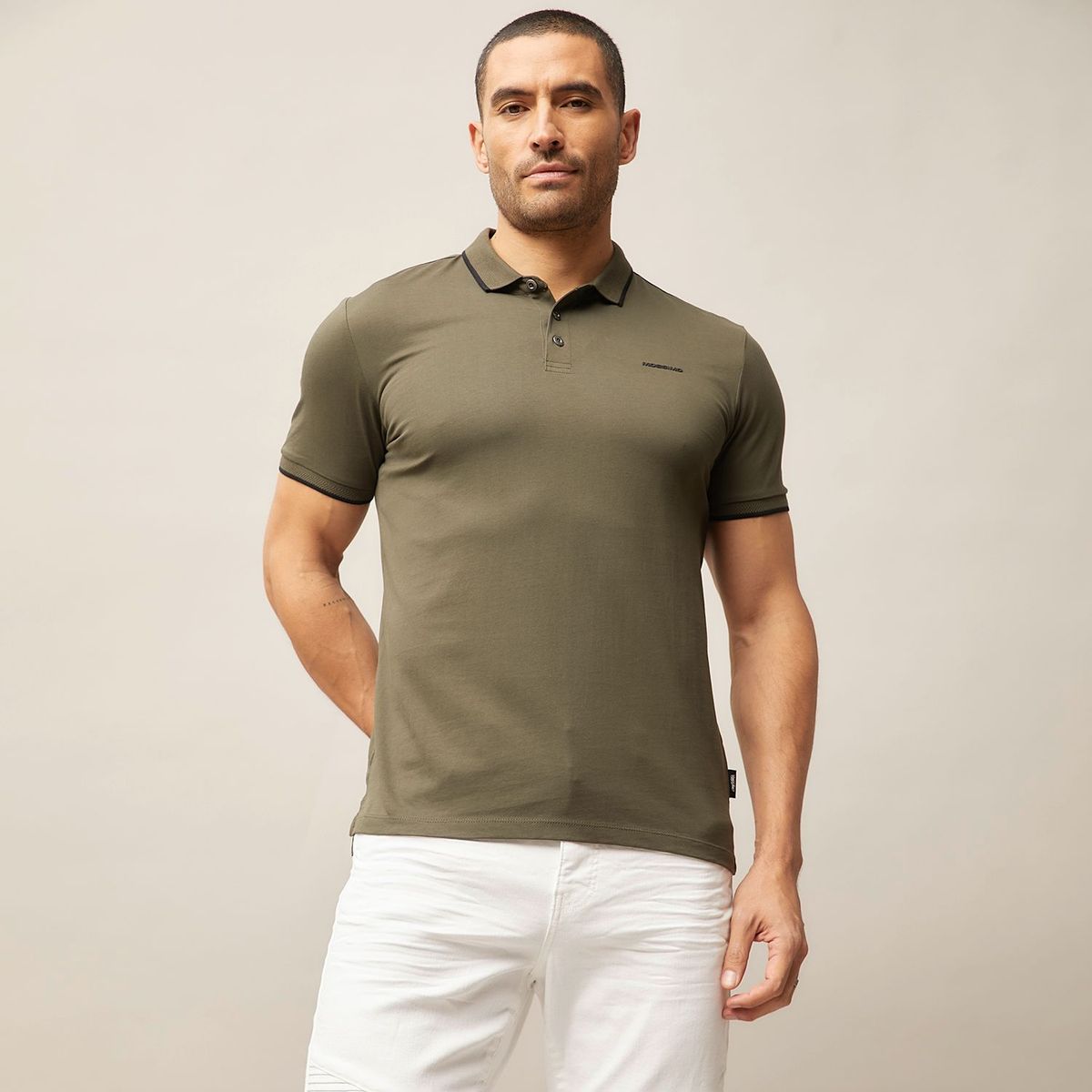 MOSSIMO - Camiseta polo Hombre de Algodón Mossimo