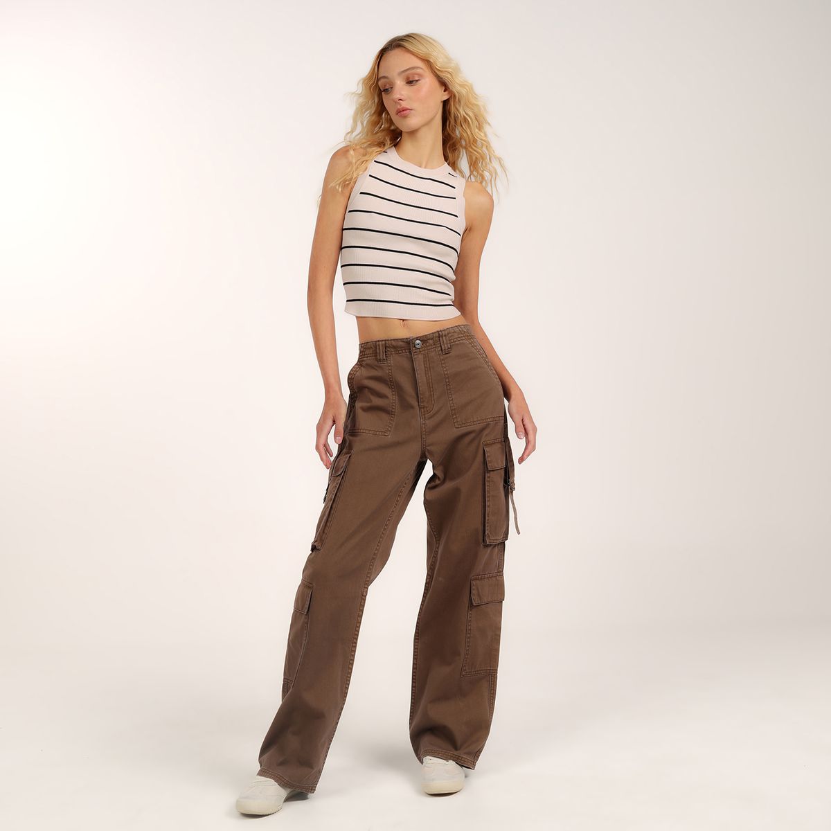 SYBILLA - Jean Cargo Mujer Tiro medio Sybilla