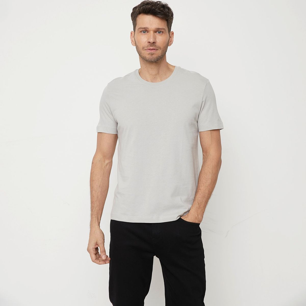 BASEMENT - Camiseta Hombre Manga corta Regular fit de Algodón BASEMENT