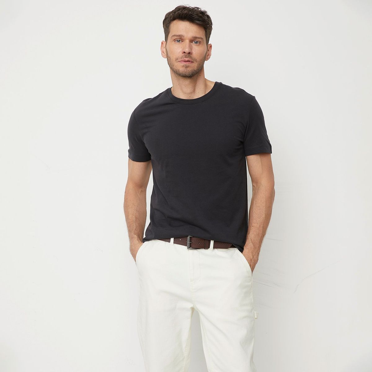 BASEMENT - Camiseta Hombre Manga corta Regular fit de Algodón BASEMENT