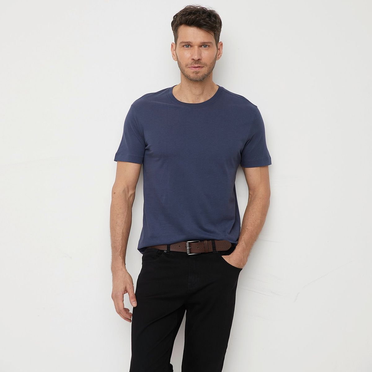 BASEMENT - Camiseta Hombre Manga corta Regular fit de Algodón BASEMENT