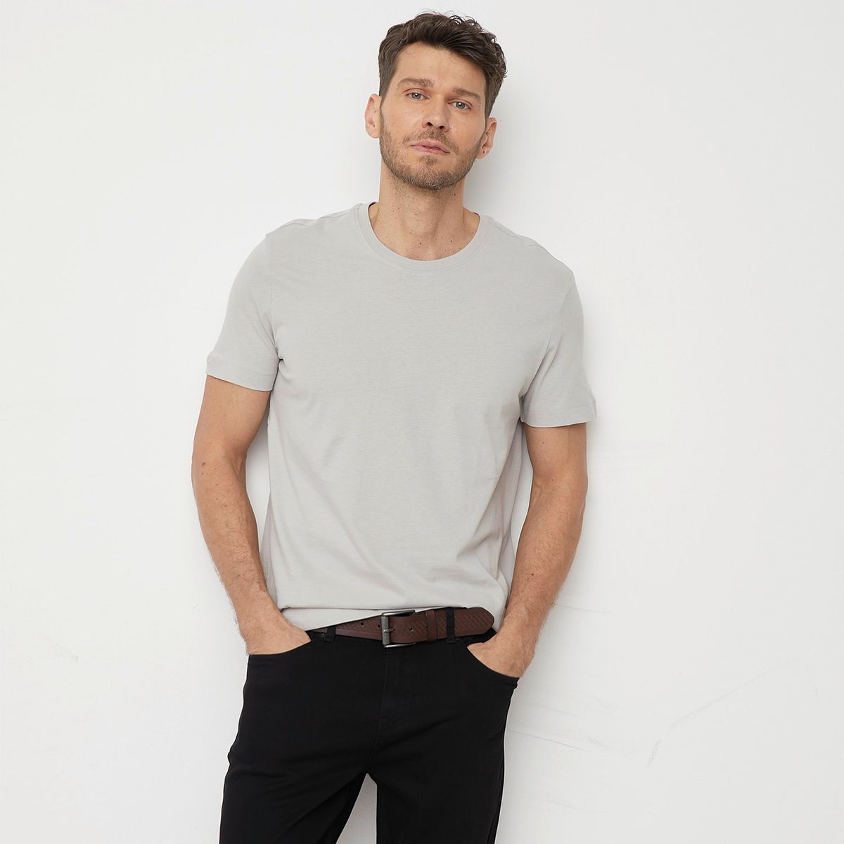 BASEMENT - Camiseta Hombre Manga corta Regular fit de Algodón BASEMENT