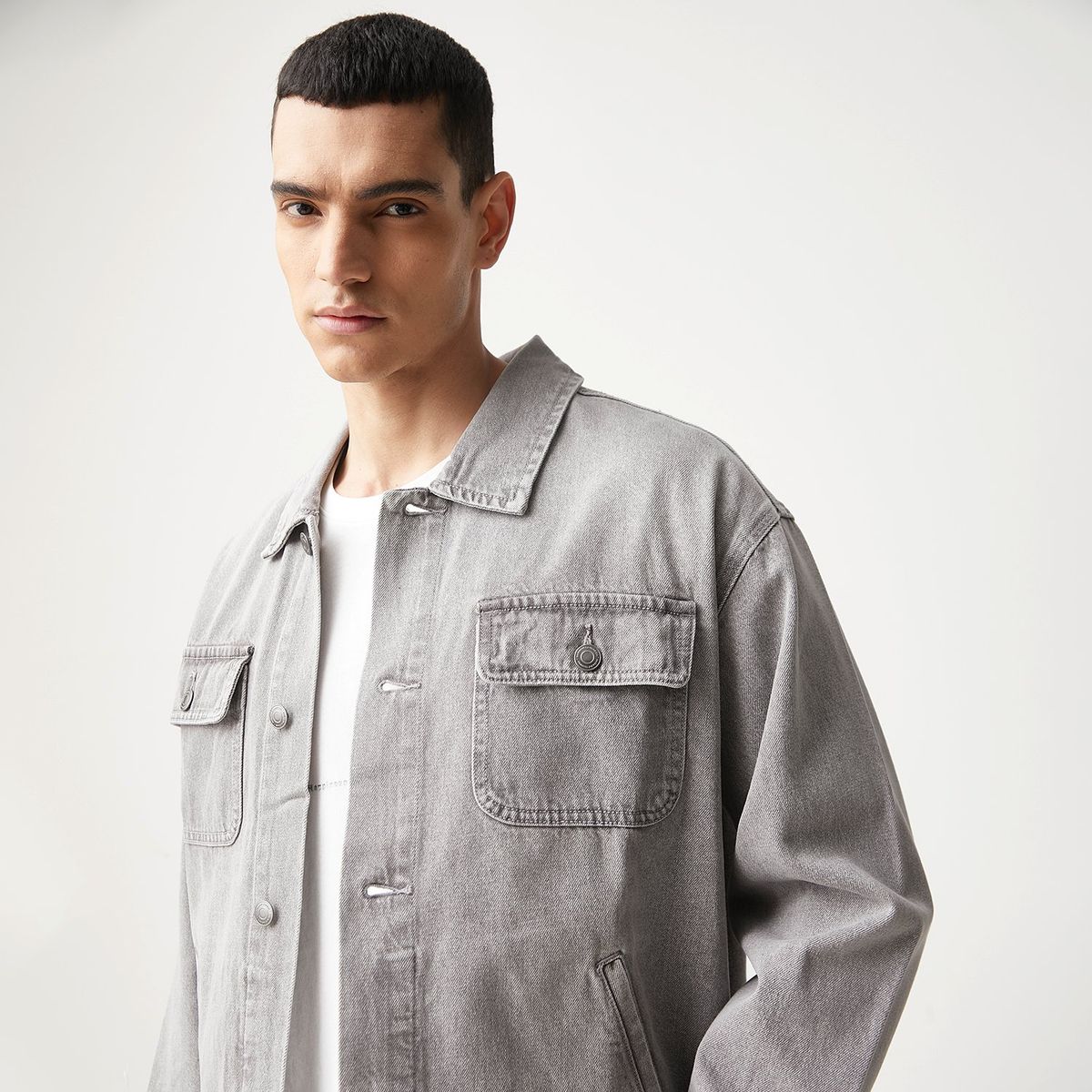 BASEMENT - Chaqueta de jean Hombre de Algodón BASEMENT