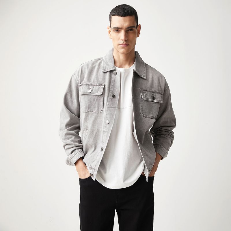 BASEMENT - Chaqueta de jean Hombre de Algodón BASEMENT