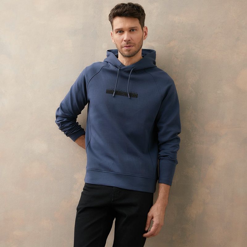 WOLF & HANK - Hoodie Hombre con Estampado de Algodón WOLF&HANK