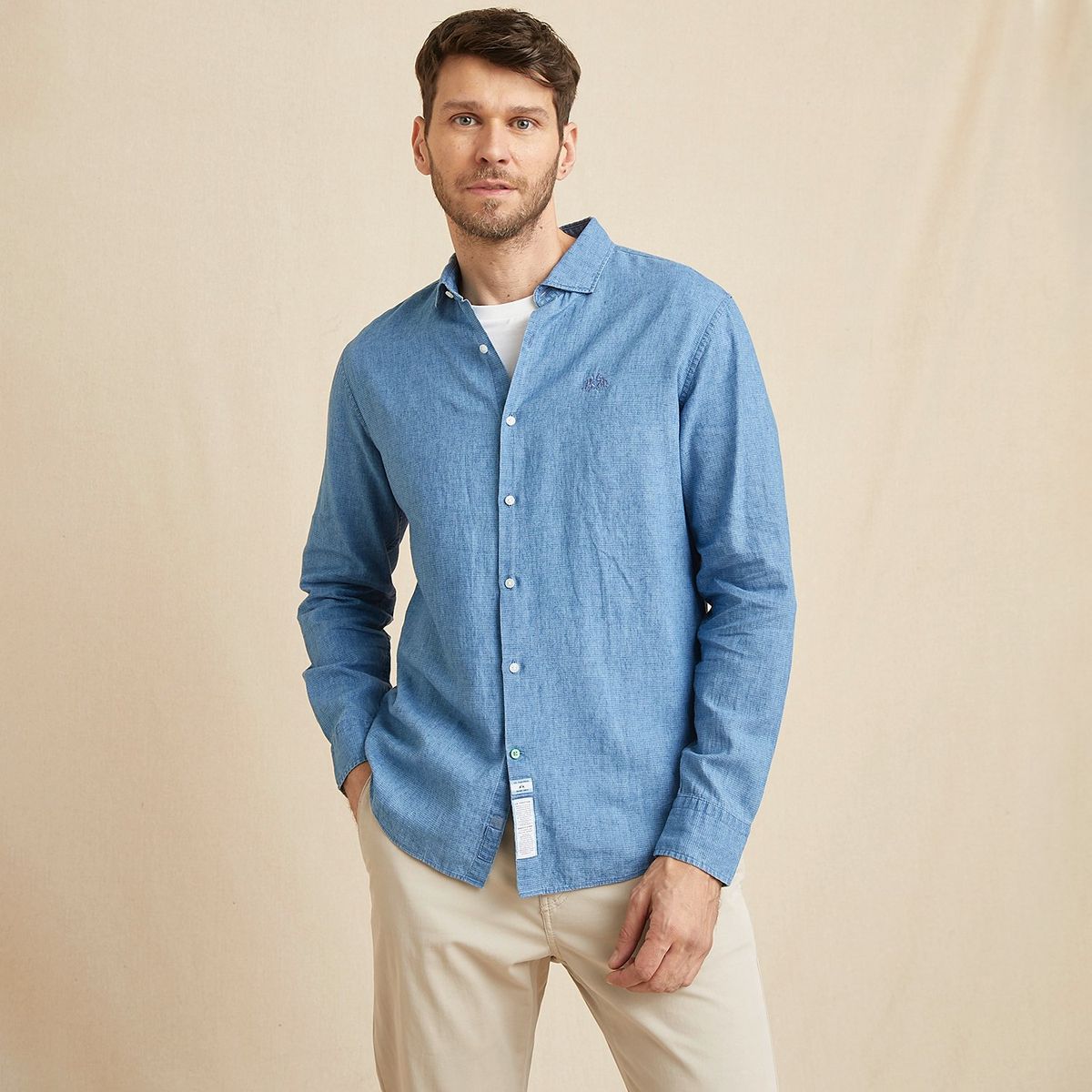 LA MARTINA - Camisa Hombre Manga larga Slim fit La Martina 